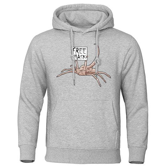 Alien Free Mask Printed Hoodies Sweatshirts Hip Hop Autumn Pullover Man Sweatshirts Fleece Warm Hoodie Fashion Street Tracksuits