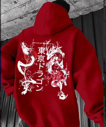 Dragon flowers hoodie
