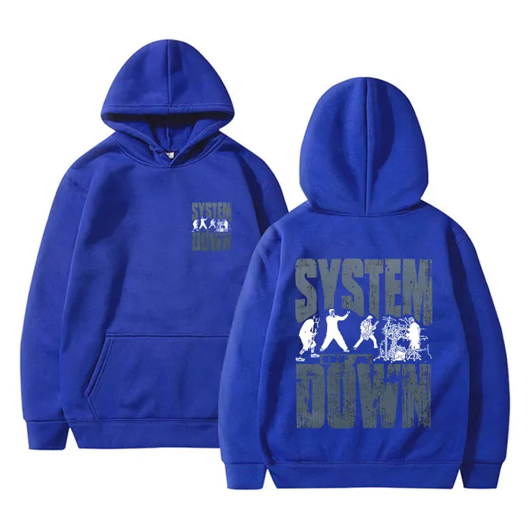 90s Vintage Rock Band System of A Down Print Hoodie music