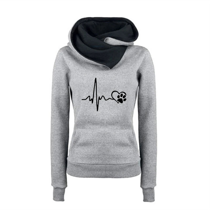 Heart beat dagger paw hoodie