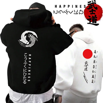 Bushido Printed Hoodies koi fish