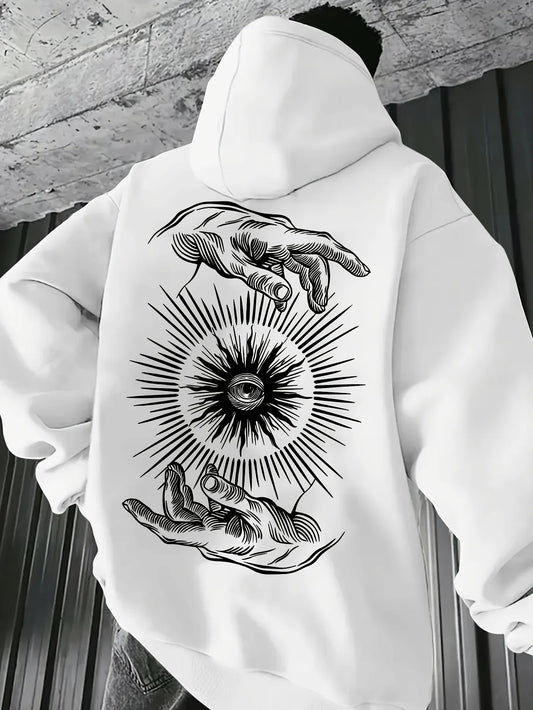 Hoodie with Back Graphic Hands