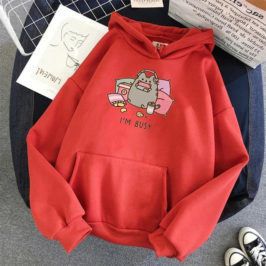 Funny Cat I'm busy Hoodie