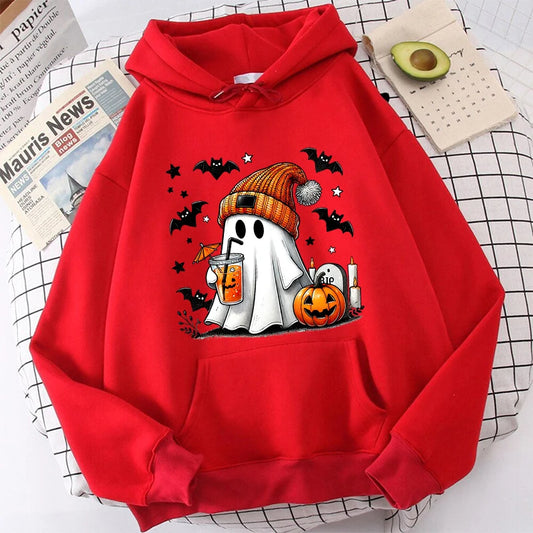 Halloween Ghost Pumpkin Bat Hoodie