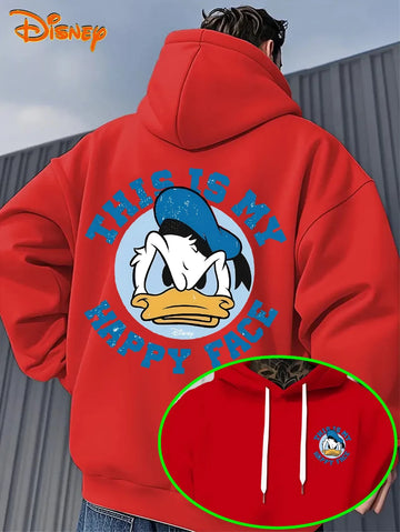 Disney Donald Duck Cartoon Funny this is my happy face hoodie