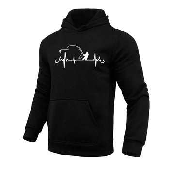 Heart beat fishing hoodie
