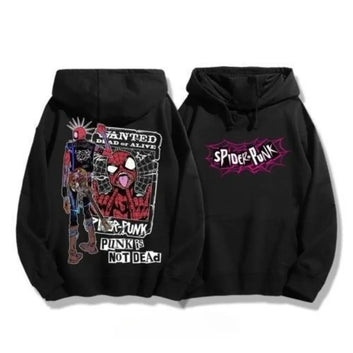 Marvel Spider Punk Hoodie Comic Cartoon