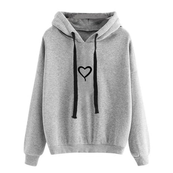 Heart Print Hoodie