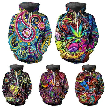 3D print psychedelic artwork hoodies for men fashion trippy pullover sweatshirt hoodies men plus size hoodies tops