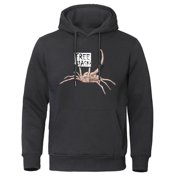 Alien Free Mask Printed Hoodies Sweatshirts Hip Hop Autumn Pullover Man Sweatshirts Fleece Warm Hoodie Fashion Street Tracksuits