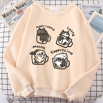 Coffee Cat Cute funny hoodie
