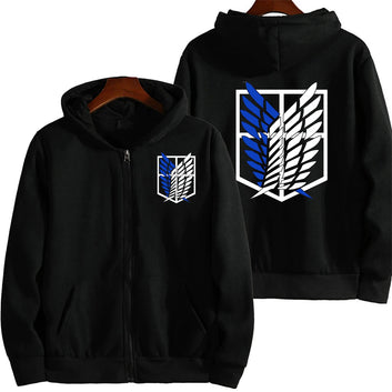 Anime Attack on Titan Hoodie Zip Up