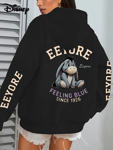 Disney Eeyore Zipper Hoodie Cartoon
