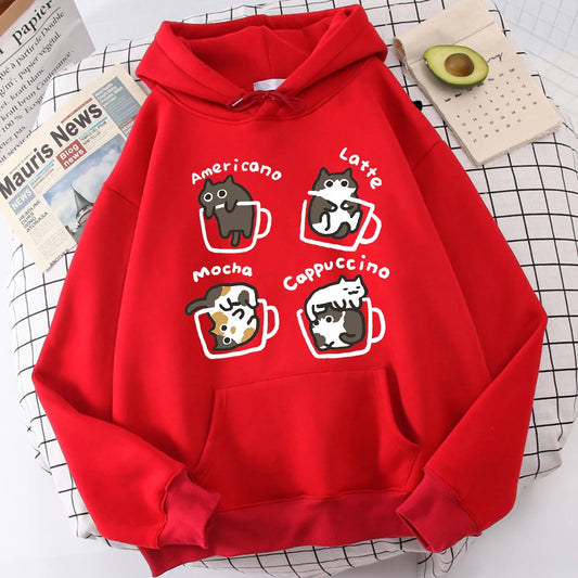 Five Little Cats Playing In The Cup Hoodie