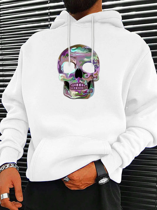 Colorful Skull Graphic Hoodie