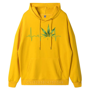 Heart Beat Weed Hoodie Funny