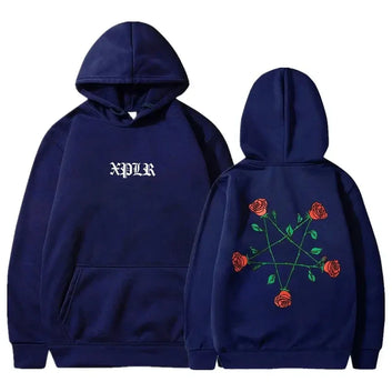 XPLR Sam And Colby Pentagram Roses Hoodie