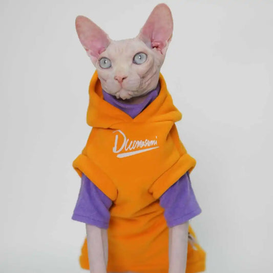 Hoodies for pets orange
