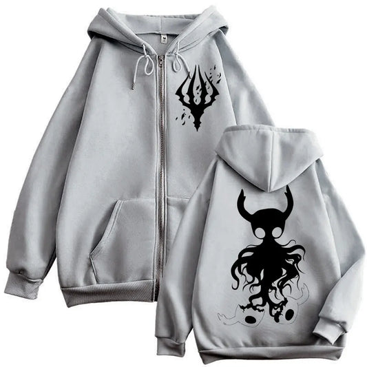 Limited Hollow Knight Game Graphic Zipper Hoodie