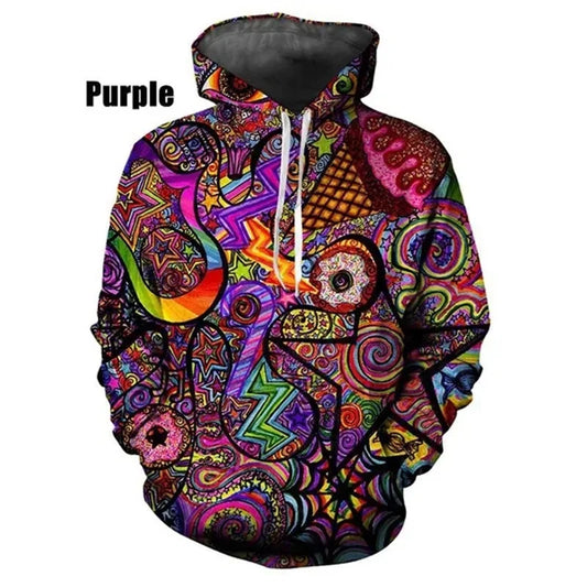 3D print psychedelic artwork hoodies for men fashion trippy pullover sweatshirt hoodies men plus size hoodies tops