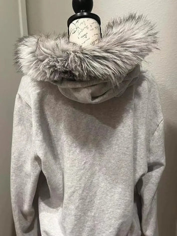 Pink hoodie with fur