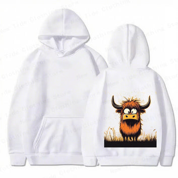 Adorable Highland Cow Hoodie Funny Animal