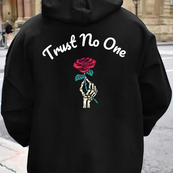 Trust no one rose hoodie