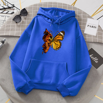 Flaming Butterfly Wings Hoodie