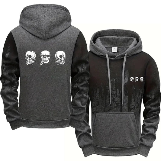 Skull Print Hoodie