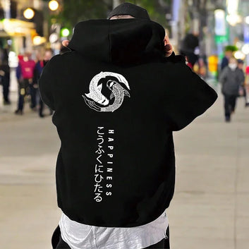 Bushido Printed Hoodies koi fish