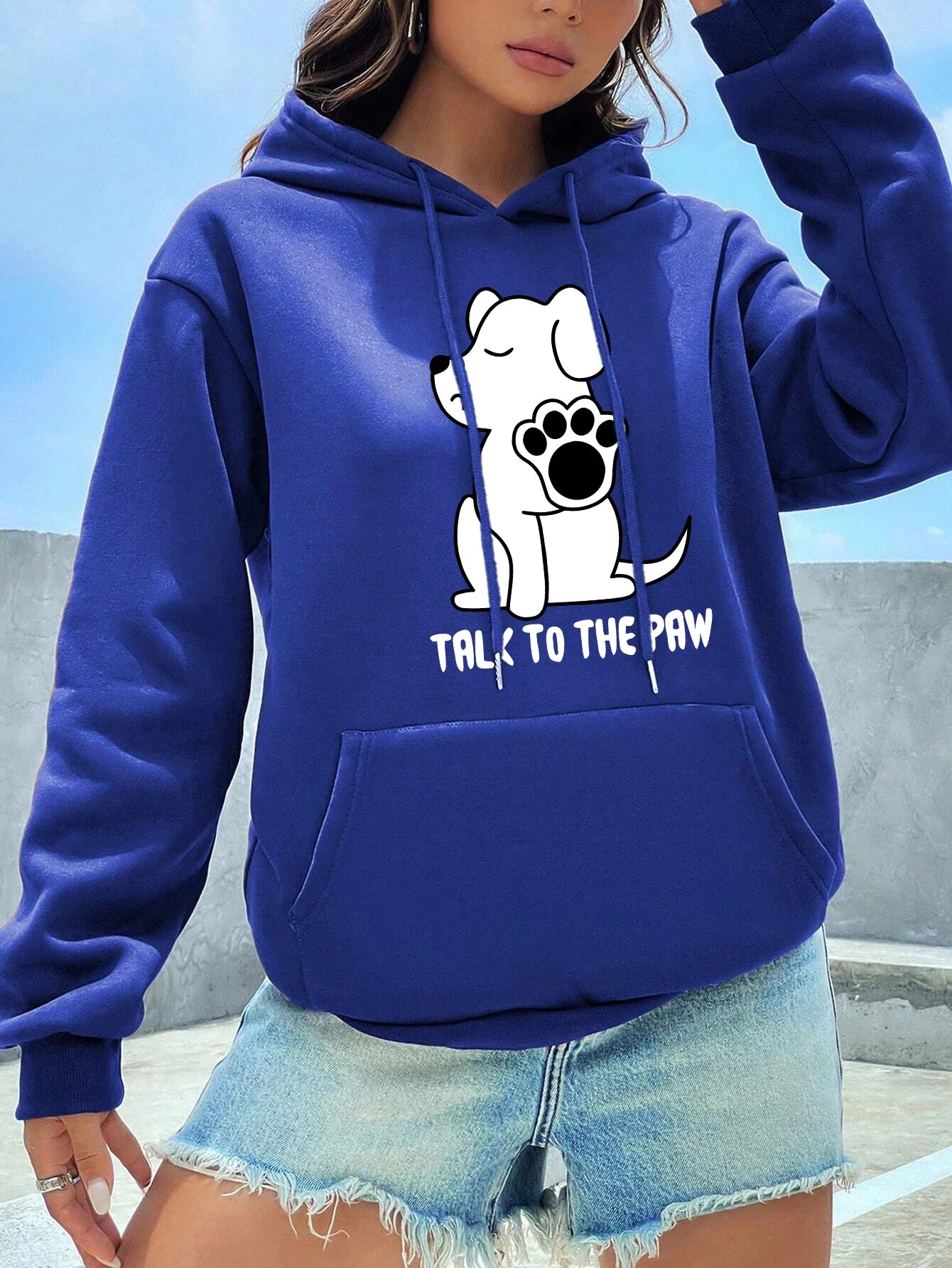 Talk To The Paw Funny Dog Hoodie