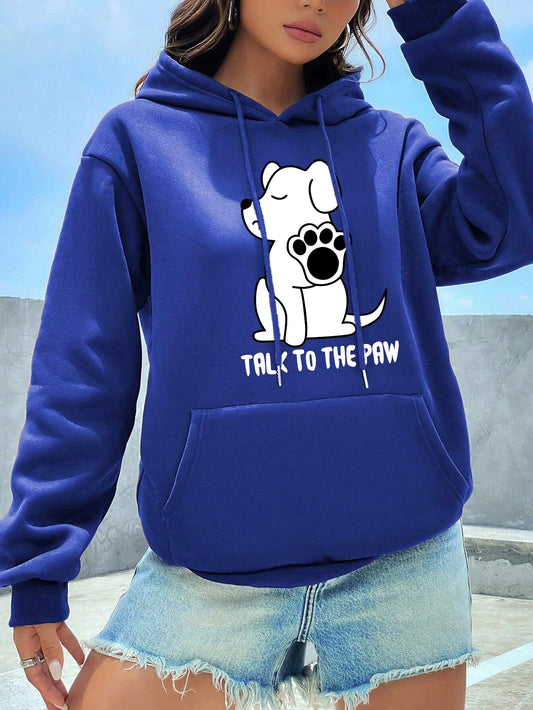 Talk To The Paw Funny Dog Hoodie