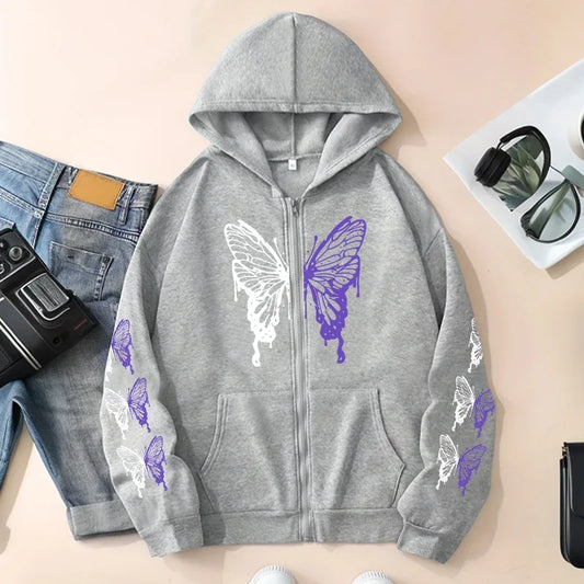 Butterfly Zip Up Hoodie