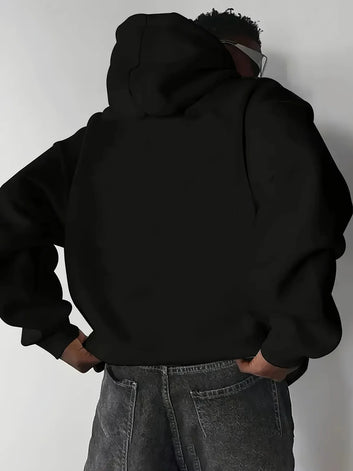 Men's Black Hoodie with Red Deadpool Print Superhero Pattern Pullover Marvel 100% Cotton Casual Street Style with Front Pocket