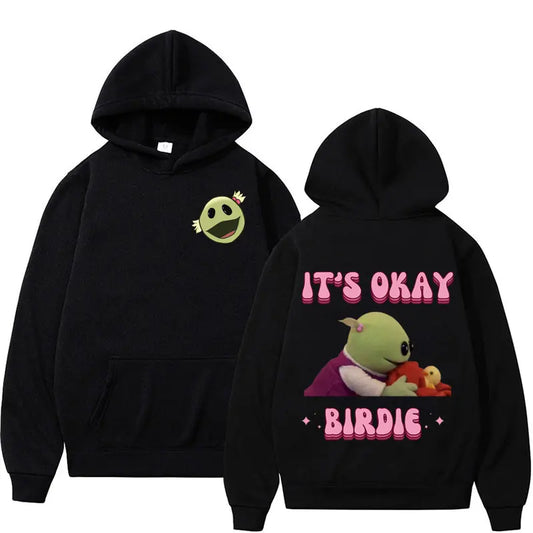 It's Okay Birdie Nanalan Wonderful Girl Cartoon Hoodies Funny Cute Meme Graphic Sweatshirt Men Women Fashion Retro Casual Hoodie