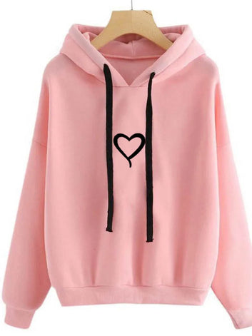 Heart Print Hoodie