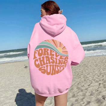 Colored Forever Chasing Sunset Hoody Retro