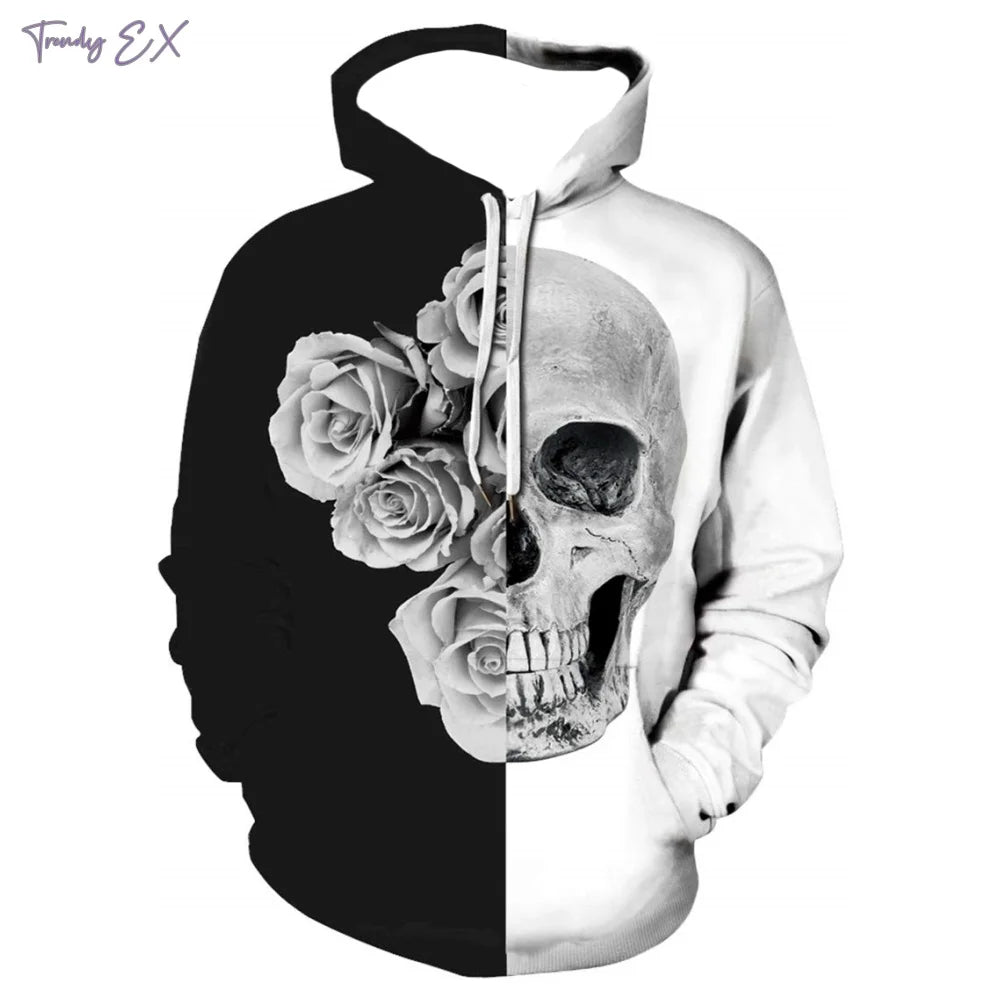 3D Skull Hoodie