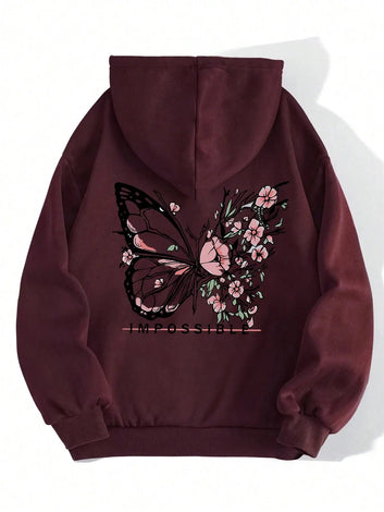 Rose Butterfly Impossible hoodie