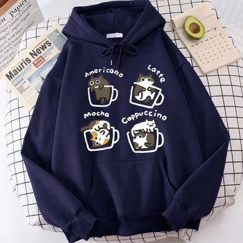 Five Little Cats Playing In The Cup Hoodie