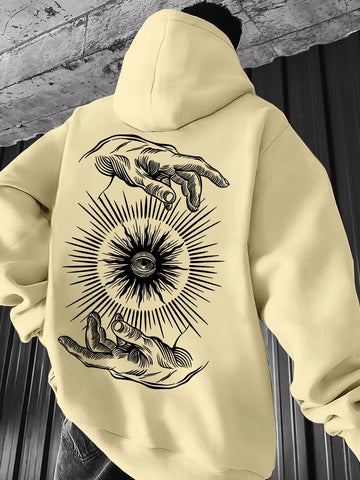 Hoodie with Back Graphic Hands