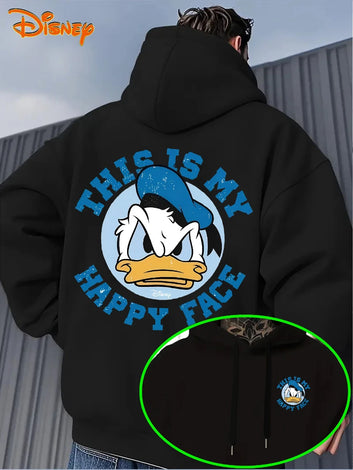 Disney Donald Duck Cartoon Funny this is my happy face hoodie