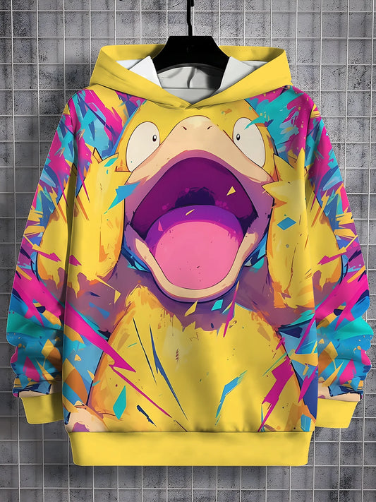 Cartoon P-psyducks Pokemon 3D Print Hoodie