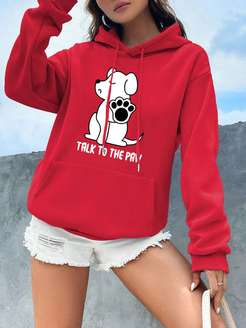 Talk To The Paw Funny Dog Hoodie