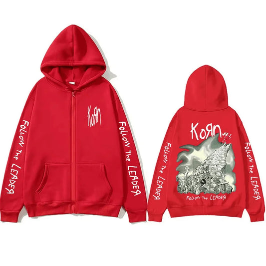 Rock Band Korn Follow The Leader Tour 2014 Zipper Hoodie music