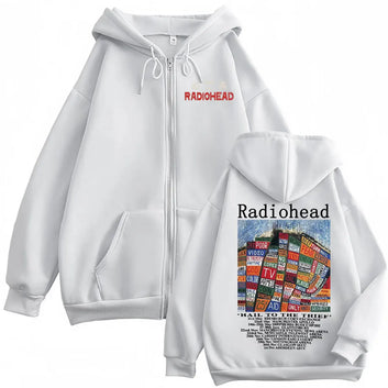 Radiohead Hail To The Thief Zipper Hoodie Rock Band music