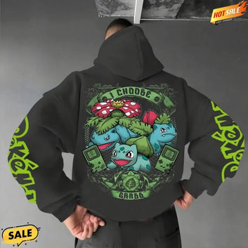 Pokemon Hoodie Bulbasaur Evolution Anime Cartoon