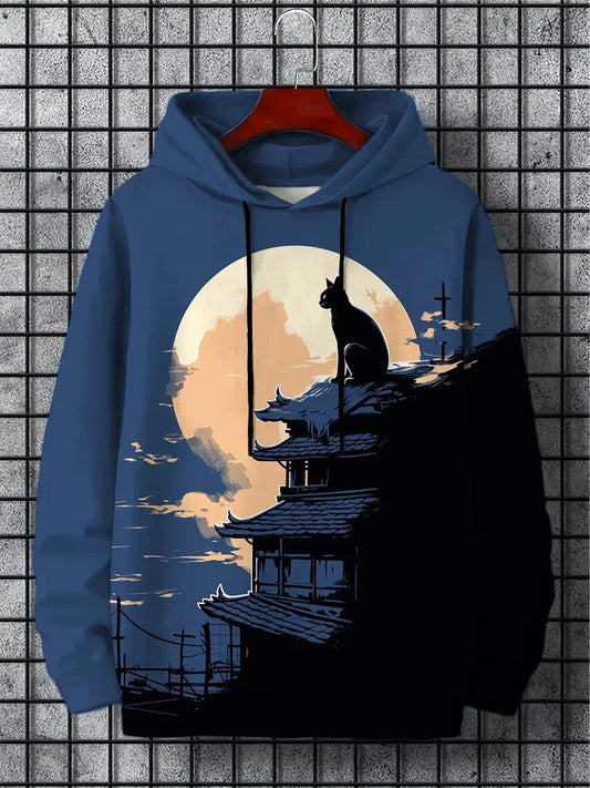 Hoodie Cartoon Cute Cat