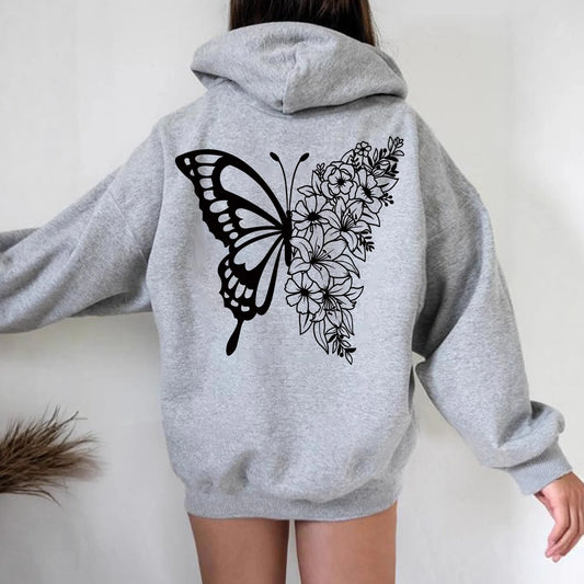 Butterfly Print Hoodie