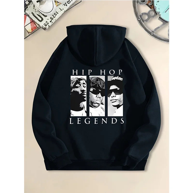 Hip Hop Legends Hoodie Music Rapper Tupac Biggie Eazy